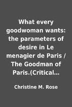 What every goodwoman wants: the parameters…