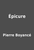 Épicure by Pierre Boyancé