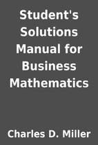 Student's Solutions Manual for Business…