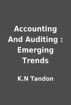 Accounting And Auditing : Emerging Trends by…