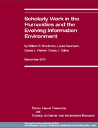 Scholarly Work in the Humanities and the…