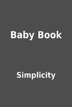 Baby Book by Simplicity