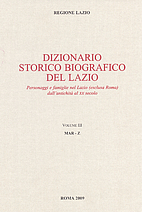 Dizionario storico biografico del Lazio…