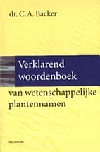 Verklarend woordenboek van wetenschappelijke…