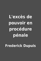 L'excès de pouvoir en…