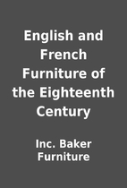 English and French Furniture of the…
