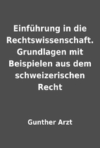 Einführung in die Rechtswissenschaft.…