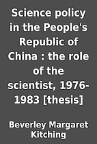 Science policy in the People's Republic of…
