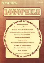 Logophile, The Cambridge Journal of Words,…