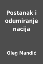Postanak i odumiranje nacija by Oleg Mandić