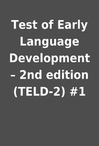 Test of Early Language Development – 2nd…