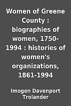 Women of Greene County : biographies of…