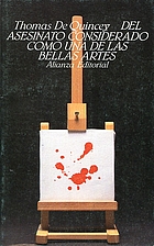On murder considered as one of the fine arts…