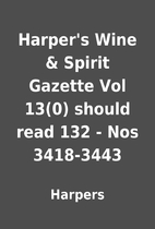 Harper's Wine & Spirit Gazette Vol 13(0)…