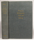 Essays in bibliography, text, and editing by…