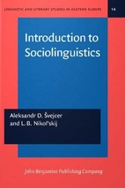 Introduction to sociolinguistics by A. D.…