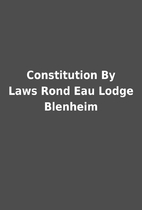 Constitution By Laws Rond Eau Lodge…