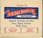 Recipes for G. D. Del Rossi Co. macaroni ;…