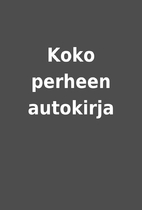 Koko perheen autokirja