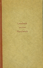 Lesebuch aus dem Handwerk by Karl Scheffler