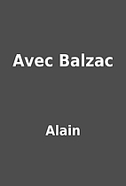 Avec Balzac by Alain