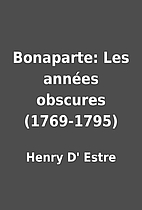 Bonaparte: Les années obscures…