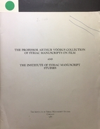 The Professor Arthur Vööbus Collection of…