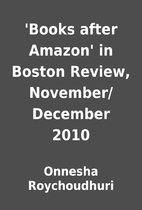 'Books after Amazon' in Boston Review,…