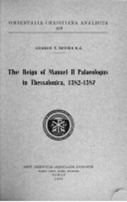 The Reign of Manuel II Palaeologus in…