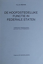De hoofdstedelijke functie in federale…