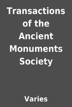 Transactions of the Ancient Monuments…