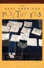 The Best American Poetry 1993 by David…