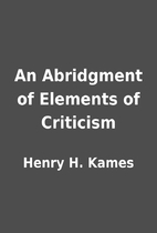 An Abridgment of Elements of Criticism by…