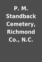 P. M. Standback Cemetery, Richmond Co., N.C.