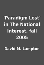 'Paradigm Lost' in The National Interest,…