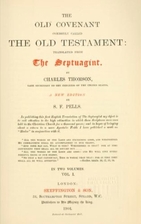 The Old Covenant, commonly called the Old…