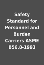 Safety Standard for Personnel and Burden…