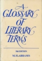 A Glossary of Literary Terms, 4th Edition by…
