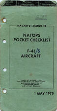NATOPS Pocket Checklist F-4J Aircraft.…
