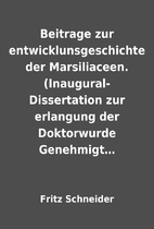 Beitrage zur entwicklunsgeschichte der…