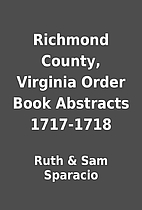 Richmond County, Virginia Order Book…