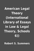 American Legal Theory (International Library…