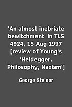 'An almost inebriate bewitchment' in TLS…