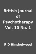 British Journal of Psychotherapy Vol. 10 No.…