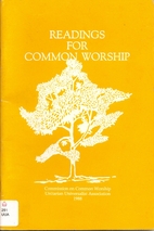 Readings for Common Worship by Unitarian…