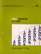 Yield response to water by J. Doorenbos