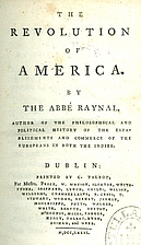 The revolution of America by abbé Raynal