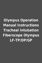 Olympus Operation Manual Instructions…
