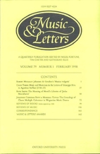 Music & Letters - vol. 79 Nr 1 by Nigel…