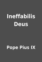 Ineffabilis Deus by Pope Pius IX